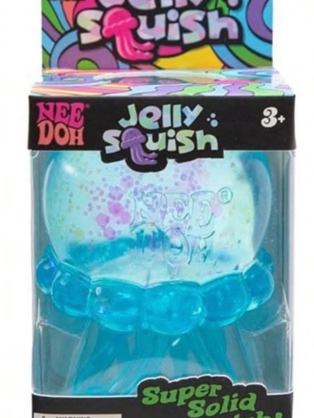 NeeDoh Jolly Squish Blue Super Solid Squishy